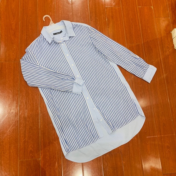 Women's Long Sleeve Shirt Cotton Loose Fit Casual Button Down Tops - Small - Picture 2 of 14